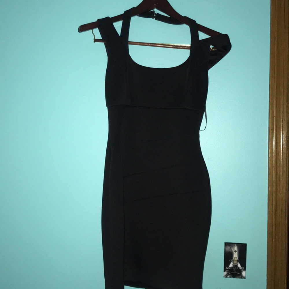 New Black Body-Con short cut dress